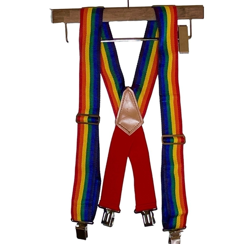 Atchison Leather And Canvas Rainbow Suspenders A305MC